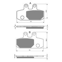 Goldfren Front Right Brake Pads for Aprilia 500 ATLANTIC 2002-2004 (S3 X2)