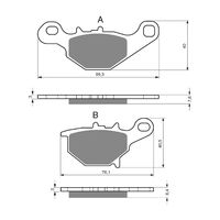 Goldfren Rear Brake Pads for Suzuki RM85 Small Wheel 2005-2021 (K5 X2)