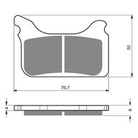 Goldfren Rear Brake Pads for ATK CAN-AM 500 1987 (S3 X2)