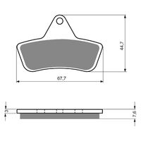 Goldfren Front Right Brake Pads for Massey Ferguson MF 250 2WD/4WD 2004 (K5 X2)