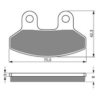 Goldfren Front Brake Pads for SYM VS 125 2006-2014 (S3 X2)