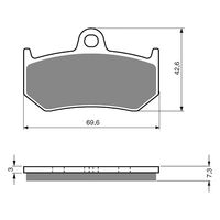Goldfren Rear Brake Pads for MV Agusta 1000R F4 2013 (S3 X2)