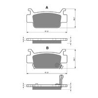 Goldfren Rear Brake Pads for Honda TRX700XX 2008-2013 (K5 X2)