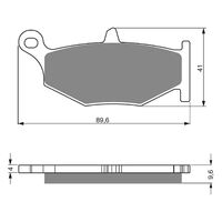 Goldfren Rear Brake Pads for Suzuki GSX1300R HAYABUSA 2008-2021 (S3 X2)