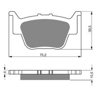 Goldfren Rear Brake Pads for Honda TRX450ER 2WD 2006-2016 (K5 X2)