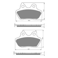 Goldfren Rear Brake Pads for Harley FXDSE2 DYNA SCREAMIN EAGLE 2008 (S3 X2)