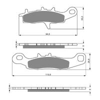 Goldfren Front Left Brake Pads for Kawasaki KFX 700 V FORCE 2004-2009 (K5 X2)