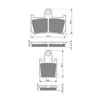Goldfren Front Brake Pads for Yamaha MT01 2007-2015 (S3 X2)