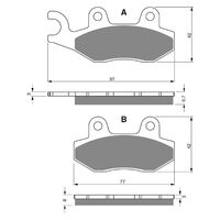 Goldfren Rear Brake Pads for Triumph SPEED TRIPLE T509 1997-1999 (S3 X2)