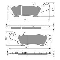Goldfren Front Brake Pads for Yamaha YZ250F 2007-2021 (K5 X2)