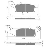 Goldfren Front Right Brake Pads Yamaha YFM550FAP GRIZZLY EPS AUTO 4X4 2014 K5