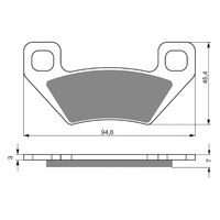 Goldfren Rear Brake Pads for Arctic Cat 550 XT EFI 4X4 2013 (K5 X2)