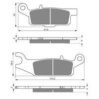 Goldfren Rear Right Brake Pads for Yamaha YFM700FAP GRIZZLY 2016 (K5 X2)