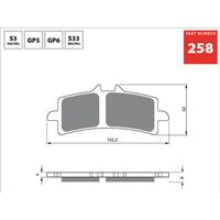 Goldfren Front Brake Pads for Suzuki GSXR600 2011-2021 (GP5 X2)