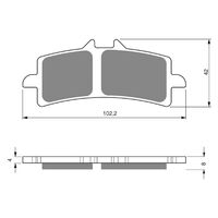Goldfren Front Brake Pads for Ducati HYPERMOTARD 1100S 2007-2009 (S33 X2)