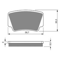 Goldfren Rear Brake Pads for KTM 450 XC ATV 2009 (K5 X2)