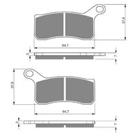 Goldfren Front Right Brake Pads for KTM 505 SX ATV 2009-2010 (K5 X2)