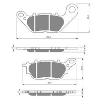 Goldfren Front Brake Pads for Yamaha YZF R15 2008-2014 (S3 X2)