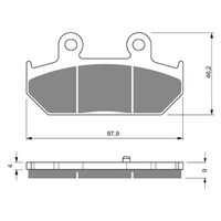 Goldfren Rear Brake Pads for Suzuki AN650A BURGMAN EXEC. ABS 2008-2013 (S3 X2)