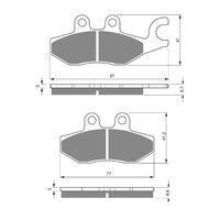Goldfren Front Right Brake Pads Piaggio/Vespa X 9 250 EVOLUTION 2004-2006 S3 X2