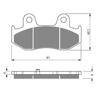 Goldfren Rear Brake Pads for Suzuki AN400A BURGMAN ABS 2011-2014 (S3 X2)