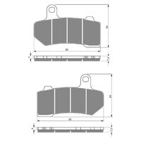 Goldfren Rear Brake Pads for Harley FLHRC ROAD KING CLASSIC 2008-2011 (S3 X2)