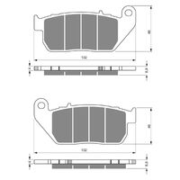 Goldfren Front Brake Pads for Harley XL 1200CA CUSTOM A 2013 (S3 X2)