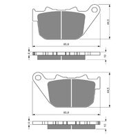 Goldfren Rear Brake Pads for Harley XL1200N NIGHTSTER 2012 (S3 X2)