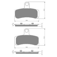Goldfren Front Brake Pads Harley FLSTSE 1803 CVO SOFTAIL CONV 2010-2012 (S3 X2)