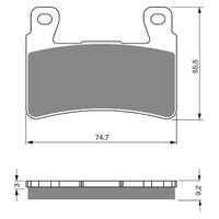 Goldfren Front Brake Pads Harley FLSTF SOFTAIL FAT BOY 2015-2017 (S3 X2) GF279S3