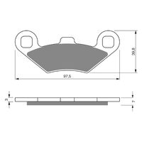 Goldfren Front Brake Pads for Polaris TRAIL BLAZER 400 2x4 2003 (K5 X2) GF280K5