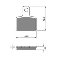 Goldfren Rear Brake Pads for BETA 125 EVO 2T 2009-2013 (K5 X2)