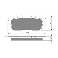 Goldfren Rear Brake Pads for E-TON VXL300 VECTOR 2013 (S3 X2)