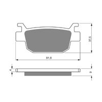 Goldfren Rear Brake Pads for Honda NSS250 2005-2013 (S3 X2)