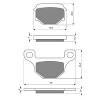 Goldfren Front Brake Pads for Suzuki GN125 2012-2021 (S3 X2)