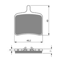 Goldfren Rear Brake Pads for Buell 1125R 2007-2010 (S3 X2)