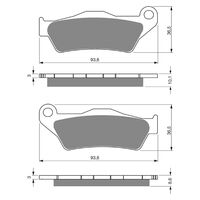 Goldfren Rear Brake Pads for BMW R1100GS 1993-1999 (S3 X2)
