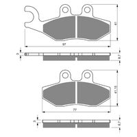 Goldfren Front Brake Pads for Gilera ST125 RUNNER 2012 (S3 X2)