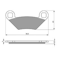 Goldfren Rear Brake Pads for Polaris SPORTSMAN 550 XP 4x4 EPS 2010-2013 (K5 X2)