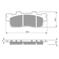 Goldfren Rear Brake Pads for Kawasaki J300 ABS 2014-2016 (S3 X2)