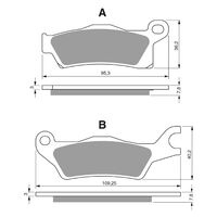 Goldfren Rear Left Brake Pads for Can-Am Renegade 1000 2012-2014 (K1 X2)