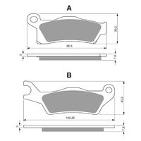 Goldfren Rear Right Brake Pads Can-Am Outlander 1000 MAX EFI XTP 2014-2017 K1