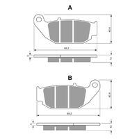 Goldfren Rear Brake Pads for Honda CRF250LA ABS 2018-2020 (S3 X2)