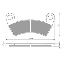 Goldfren Front Brake Pads for Polaris RZR RS1 2019 (K5 X2)