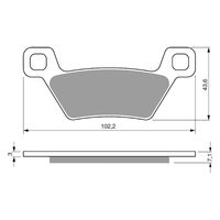 Goldfren Rear Brake Pads for Kymco 500 MXU 2x4 2013 (K5 X2)