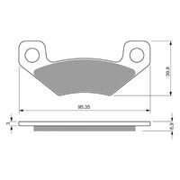 Goldfren Rear Brake Pads for Can-Am DS450 STD 2008-2013 (K5 X2)