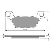 Goldfren Front Left Brake Pads for Kymco 500 MXU 4x4 2011-2014 (K5 X2)