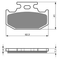Goldfren Park Brake Pads for Yamaha YXE700 WOLVERINE R SPEC 2016-2017 (K5 X2)