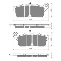 Goldfren Rear Brake Pads for Honda VFR1200FD DCT CLUTCH 2012-2013 (S3 X2)
