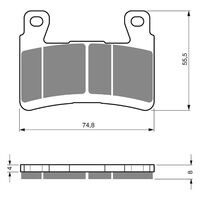 Goldfren Front Brake Pads Kawasaki ZX6R ABS 30th ANNI SPL ED-FFFA 2015 (S33 X2)